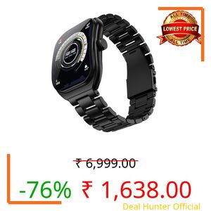 GOBOULT Newly Launched Trail Pro Smartwatch 2.01'' 3D Curved Screen+AMOLED, BT Calling 5.3, 600 Nits Brightness, IP68, 250+ Watchfaces, 120+ Sports Modes, SpO2 Tracking (Metal Black)