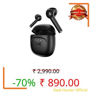 Boat Airdopes 138 Gen 2, 13mm Drivers, 70H Battery, ENx Tech, Beast Mode 45 ms Low Latency, ASAP Charge, Bluetooth Earbuds, TWS Ear Buds Wireless Earphones with mic (Carbon Black)