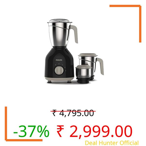 Philips HL7756 Mixer Grinder 750W, with 3 Stainless Steel Jars