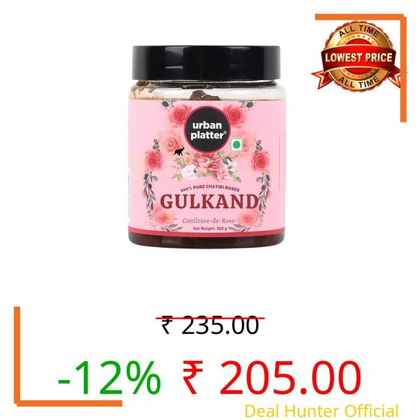 Urban Platter Natural Himalayan Gulkand Rose Petal Jam, 300 g