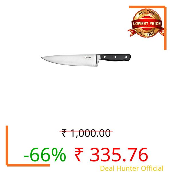 Amazon Brand - Solimo Premium Stainless Steel 8 inch blade Chef's Knife, Silver