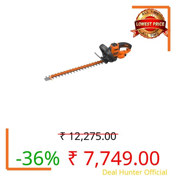 BLACK+DECKER BEHTS401-GB Corded 500W Hedge Trimmer, 55 cm Dual Action Blade for Medium Sized Hedges, Bushes and Garden Trimming, 22mm Standard Blade Cut Capacity