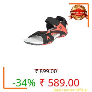SPARX mens Ss-453 Black Red Sandal - 7 UK (SS-453)