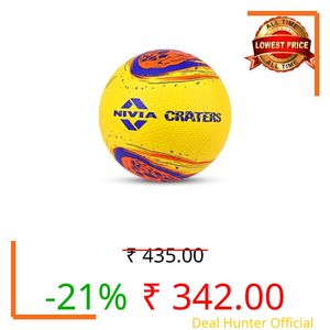 Nivia Crater Volleyball, Training Ball,Rubber Molded with Dimpled Texture, Butyl Threadwounded Bladder, As per Basic Standard, Made for Beginners, to Play on Outdoor Surfaces (Size - 4, Orange)