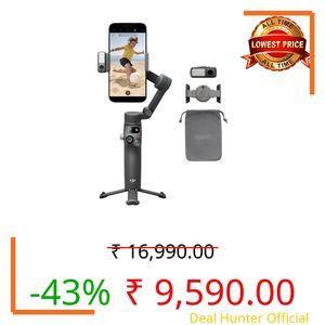 DJI Osmo Mobile 7P Gimbal Stabilizer For Iphone,Android,Native Tracking,Lighting,3-Axis Phone Gimbal,One-Tap Edit,Built-In Extension Rod & Tripod,Phone Charging,Vlogging Stabilizer Youtube Video,Black