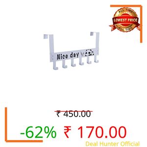 SYGA 6 Hooks Hanger Over The Door Hook Hanger(White)