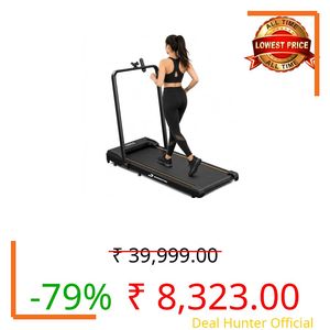 Durafit91™ Dash 2.5HP Peak BLDC Motor Treadmill with Mobile Stand & Remote Control |100 kg User Capacity | 8 km/h Max Speed | LED Display with Foldable Under-Desk Design | Home Use