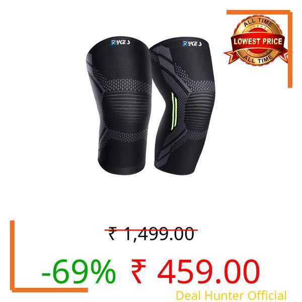 Hykes Orthopedic Knee Caps for Men & Women for Pain Relief | Knee Support for Gym, Running, Badminton & Workout | Anti-Slip Knee Sleeves for Squats & Powerlifting | Knee Brace for Arthritis, Sports- L