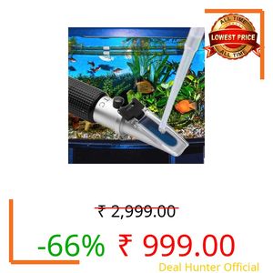 Labart Professional Salinity Refractometer for Aquarium, Saltwater Testing, Dual Scale Salinity Tester 0-100 PPT & 1.000-1.070 Specific Gravity Saline Seawater Hydrometer ATC