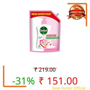 Dettol Liquid Handwash Refill – Skincare Hand Wash- 1350ml | pH Balanced | 10x Better Germ Protection