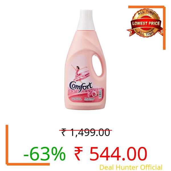 Comfort Fabric Softener Liquid Conditioner Kiss Of Flowers With Rose Fresh, 67.63 Fl Oz ? 2 L