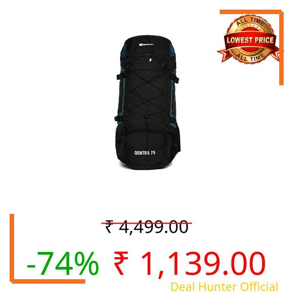 Impulse Rucksack bags 75 litres travel bag for men tourist bag for travel backpack for hiking trekking Bag for men camping Qontra T Blue with 1 year Warranty