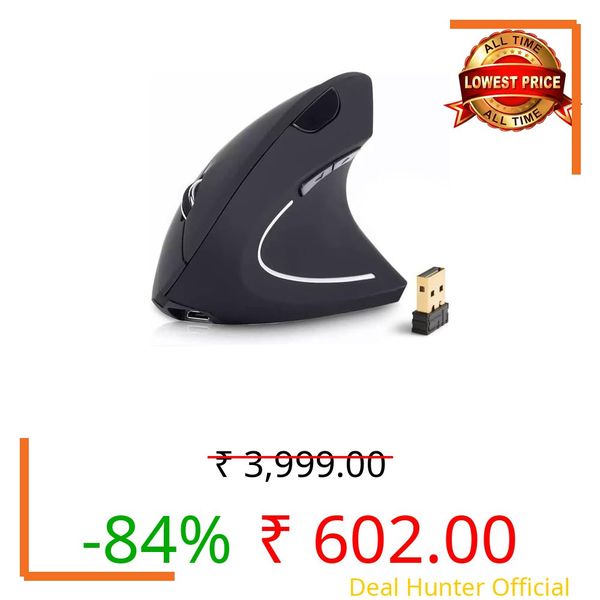 E T EASYTAO Rechargeable Ergonomic Wireless Mouse, 2.4GHz Wireless Optical Mouse with USB Receiver for Mac and Windows, Ergonomic Design, 6 Buttons, 800/1200/1600DPI, Protects Arm