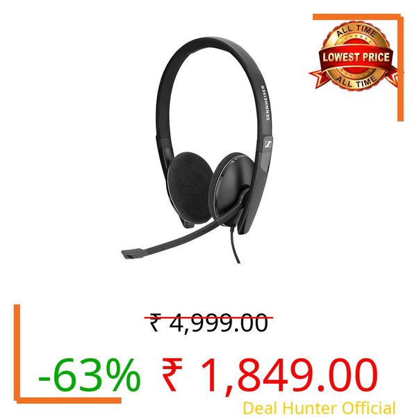 EPOS Sennheiser Pc 8.2 Chat,Wired Over Ear Headset for Casual Gaming,E-Learning and Music,Noise Cancelling Microphone,Call Control,Foldable Microphone,High Comfort USB-A Connectivity,Black(1000446)