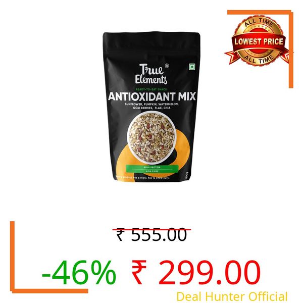 True Elements Antioxidant Mix 500g | Power Blend of Nuts & Seeds | High Antioxidants, Protein & Fibre | Clean & Healthy Snack