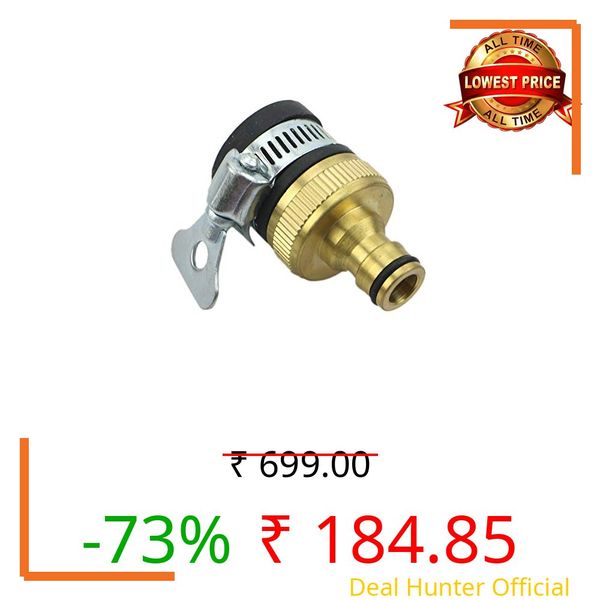 Divine Tree 1/2" & 3/4" Universal Tap Connector Female Threaded Adapter for Garden Water Hose Pipe Fitting
