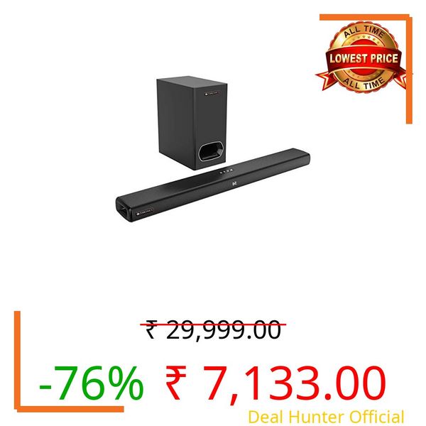 ZEBRONICS Zeb-JUKEBAR 9000 PRO Dolby, 120W Multimedia soundbar with subwoofer Supports HDMI(ARC), Optical Input, AUX, Wireless BT, USB & Dolby Digital Plus