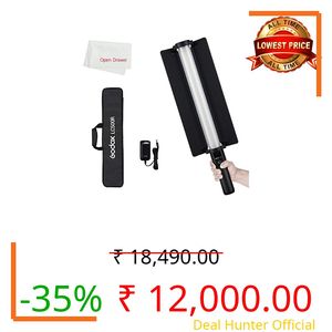 GODOX LC500R RGB LED Light Stick Camera & Photo Accessories Lighting,2500K-8500K Full Color, 14 Lighting Effects, with Barndoor & Carry Bag (Remote Not Included), Black