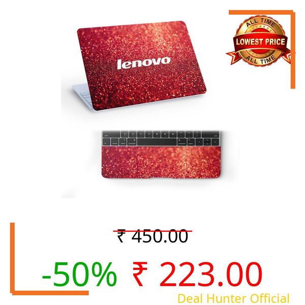 Galaxsia Lenovo D54 Full Vinyl Laptop Skin/Sticker/Cover for 15 to 15.6 Inches Laptops Laminated-Removable-HD Quality Compatible for Lenovo (15x10 Inches)