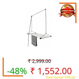 Synergy - 6 Pipes x 5 Feet - Heavy Duty - Stainless Steel Ceiling Cloth Dryer for Balcony | Cloth Drying Rope with Pulley | Cloth Hanging Stand | Clothes Drying Stand Wall Mounted - (SY-CE2)