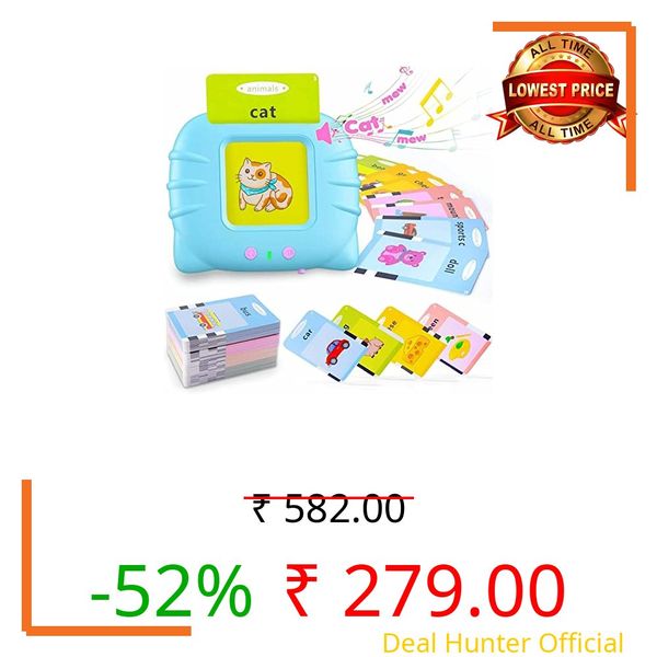 Storio Toys Rechargeable Educational Language_Skills Learning Talking Flash Cards for 2 Year Old Kids Boys Girls Baby Montessori Toys