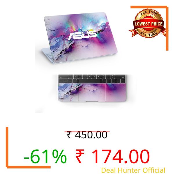 Galaxsia Asus D49 Full Vinyl Laptop Skin/Sticker/Cover for 17 to 17.3 Inches Laptops Laminated-Removable-HD Quality Compatible for Hp-Dell-Sony-Lenovo-Asus etc.(16.5x11 Inches)