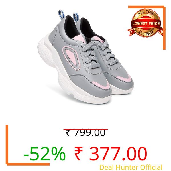 Longwalk Women and Girls Sneakers, Walking Gym Running Grey Shoes