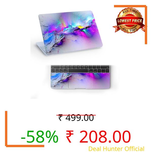 Galaxsia Marble D16 Full Vinyl Laptop Skin/Sticker/Cover for 14 Inches Laptops Laminated-Removable-HD Quality Compatible for Hp-Dell-Sony-Lenovo-Asus etc.(13.8x9.6 Inches)