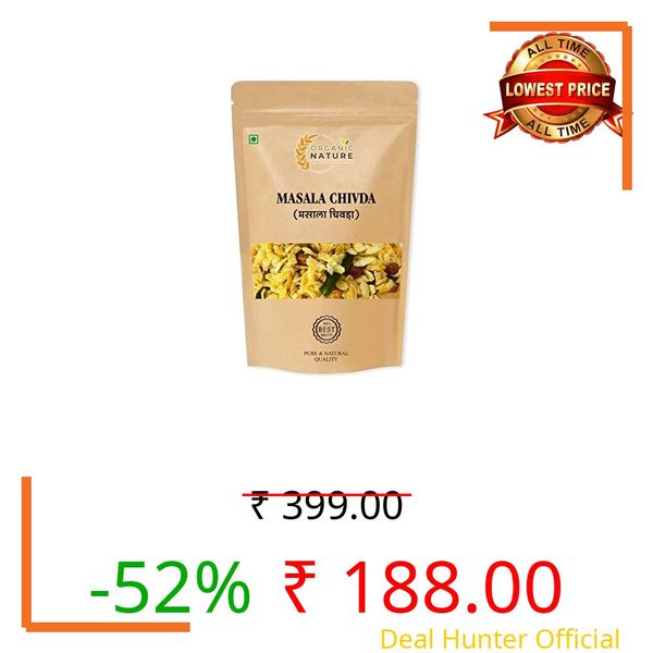 Grocery House Special Chiwda Homemade Masala Chivda Fried Poha and Peanut Chiwra for Various Occasion (Pack of 400 Gram)