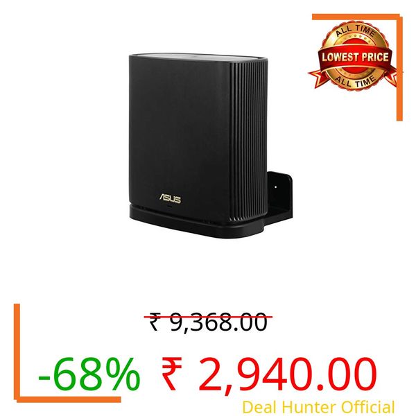 Wall Mount Holder for ASUS ZenWiFi AX Whole-Home Tri-Band Mesh WiFi 6 System (XT8)(CT8)(XT9),Simple and Sturdy Wall Mount Holder Stand Bracket by HOLACA (1 Pack, Black)