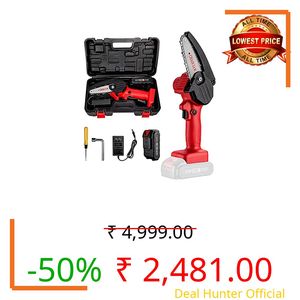 MKSENSE Mini Chainsaw, 4-Inch Cordless Electric Protable Chainsaw With 1Pcs Batteries & Chain Brushless Motor, One-Hand 0.7Kg Lightweight, Pruning Shears Chainsaw For Tree Branch Wood Cutting