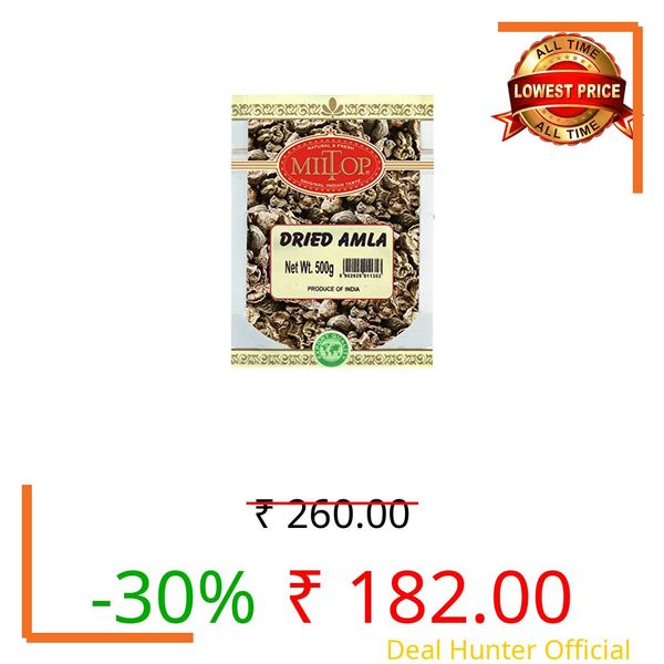 MILTOP Mltop Natural Dried Amla Sukha Amla for eating, 500g