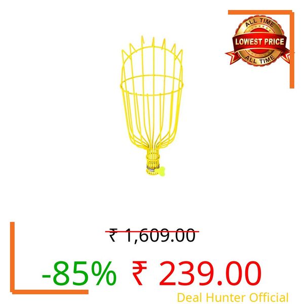 TrustBasket Fruit Picker-Gardening Metal Fruit Picker with Adjustable Pole Fixing Clamp