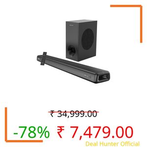 Zebronics Zeb Jukebar 9200 DWS Dolby Digital Plus Soundbar(160W) Supporting Bluetooth USB/AUX/Optical in/HDMI(ARC), Wall mountable with LED Display and Media Controls
