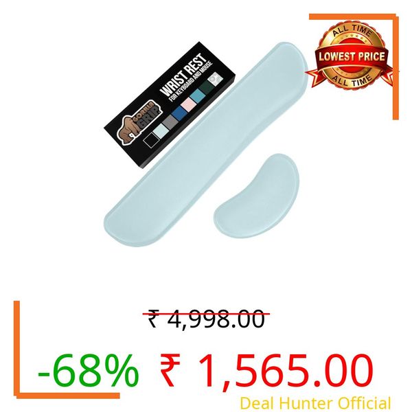 Gorilla Grip Soft Gel Memory Foam Ergonomic Wrist Rest, Slip Resistant, Comfortable Keyboard and Mouse Pad Cushion Set, Typing Pain Relief, Support for Office Computer Desks, Laptops, Gaming, Sky Blue