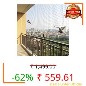 Vahi Pigeon Nets for Balconies (9 x 20 Ft - White) Anti Bird Pigeons Control Net, Heavy Duty HDPE Mesh Net for Balconies, Installation Kit Included