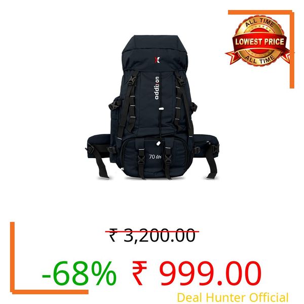 addixon 70L Travel Backpack with Shoe Compartment - Ideal for Hiking, Trekking, and Wanderlust Travelling (Navy Blue)
