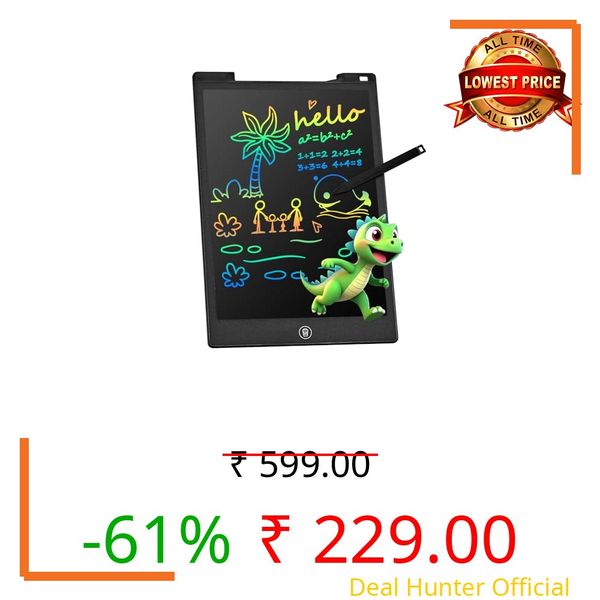 PINKCAT 12 Inch LCD Graphic Writing Board Portable Digital Drawing Board Ewriter Erasable Drawing Pad Writing Tablet for Children Adults Home School Outdoor Office