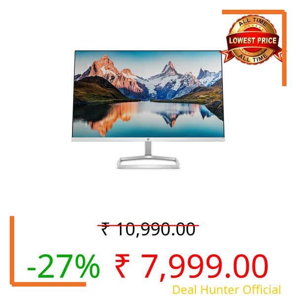 HP M22f 21.5-inches, 54.6 cm, FHD Monitor Eye Safe Certified Full HD IPS 3-Sided Micro-Edge Monitor, 75Hz, AMD Free Sync with 1xVGA, 1xHDMI 1.4 Ports, 300 nits (Silver, 1920 x 1080 Pixels)