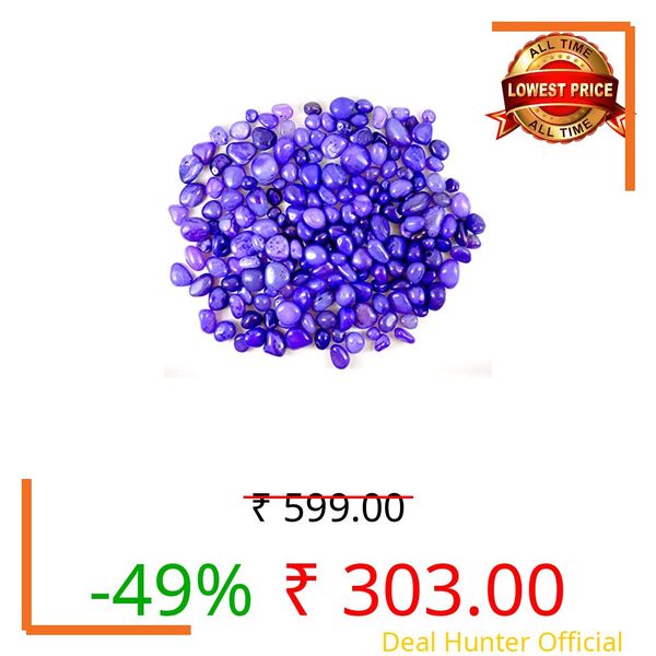 Schmick 1 Kg Purple Onyx Pebbles Stones for Decoration, Table and Home Decor - Decorative Vase Fillers Pebbles Stones (1 Kg, Purple Onyx)