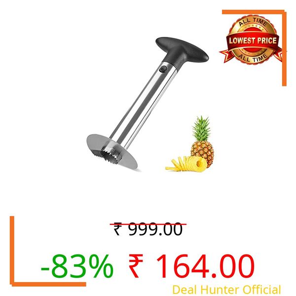Pineapple Corer and Slicer Tool, Premium Stainless Steel Pineapple Core Remover Tool with Detachable Handle, Super Fast and Easy Pineapple Cutter for Home & Kitchen (1)