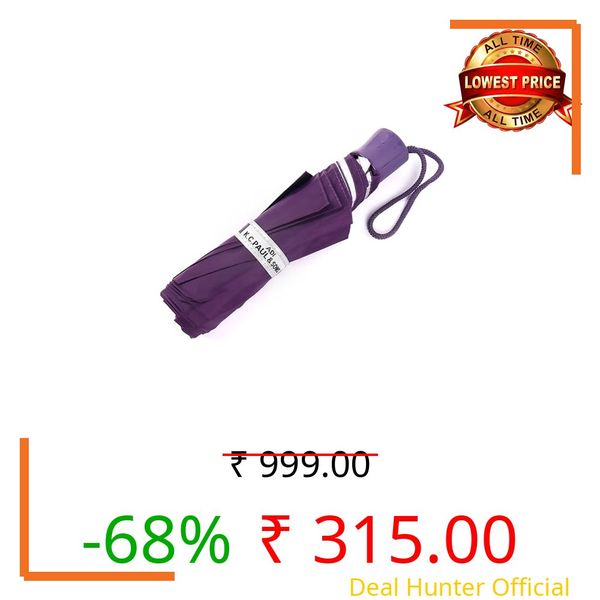 K.C. Paul & Sons Rozy 3 Fold Ladies Nylon Umbrella - Any Random Available Color