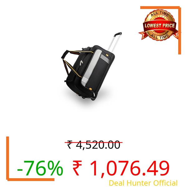 Safari Imperia Trolley 3 Years Warranty Duffle Bag (58 Cm, Black) (IMPERIA58RLBLK)