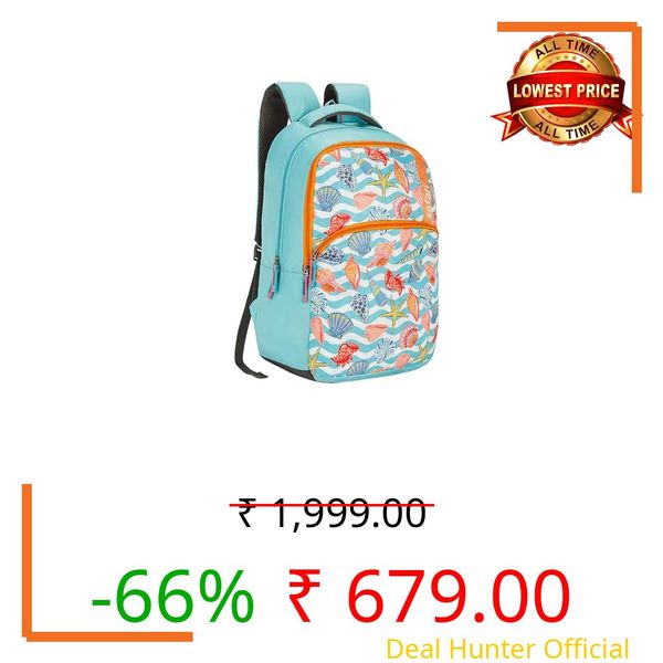 Safari Seashell School Bag For Girls, Capacity - 36L, 2 Compartments Backpack For kids