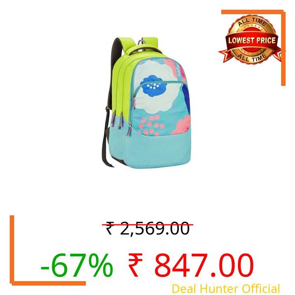 Safari Flur School Bag For Girls, Capacity - 36L, 3 Compartments Backpack For kids