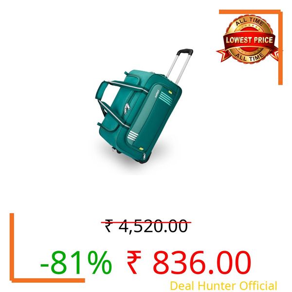 Safari Imperia Trolley 3 Years Warranty Duffle Bag (58 Cm, Teal)