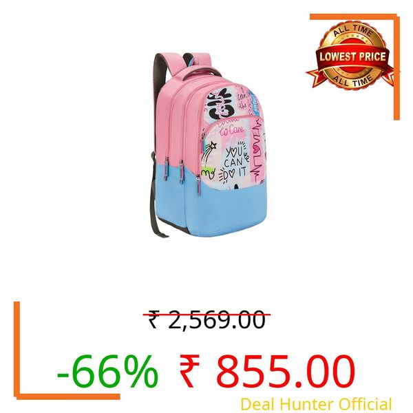 Safari Vibepack School Bag For Girls, Capacity - 36L, 3 Compartments Backpack For kids