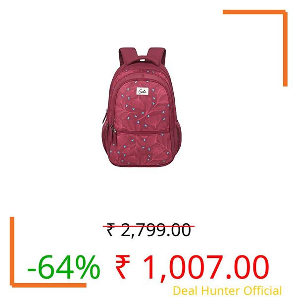 Genie Clara Laptop Backpack for Women & Girls (19 Inches) | Versatile Office, College & Travel Laptop Backpack | Multi-Compartment, Padded Laptop Sleeve, Water Resistant | Pink