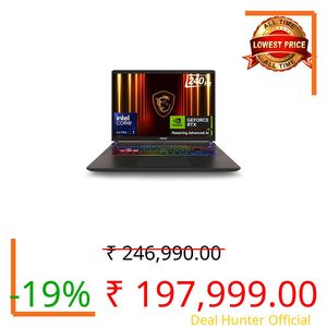 MSI Vector 16, Intel Series 2 Core Ultra 7 255HX, 41cm QHD+ 240Hz Gaming Laptop (16GB/1TB NVMe SSD/Windows 11 Home/NVIDIA GeForce RTX 5070 Ti, GDDR7 12GB/Cosmos Gray/2.7Kg) A2XWHG-443IN