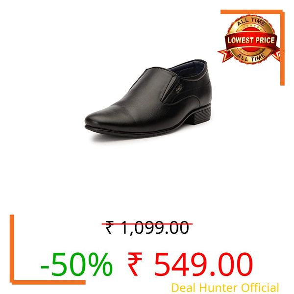Bata Boss-Slick Men's Black Formal Shoes - 10 UK (8516451)